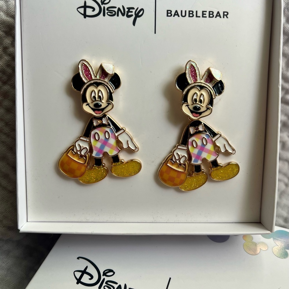 Disney BaubleBar Mickey Easter Earrings New in box